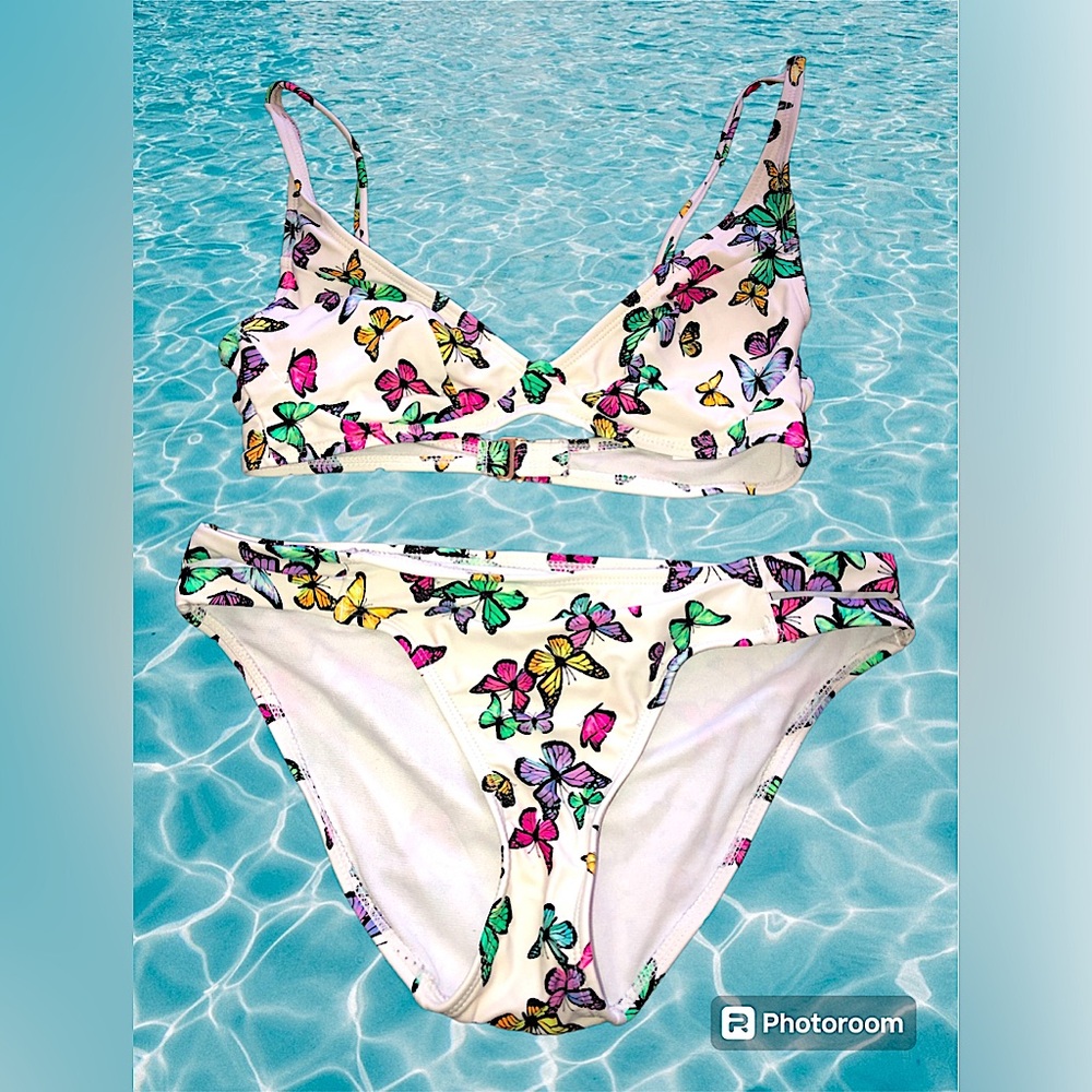Butterfly Two Piece Swim Suit (Read for Size)